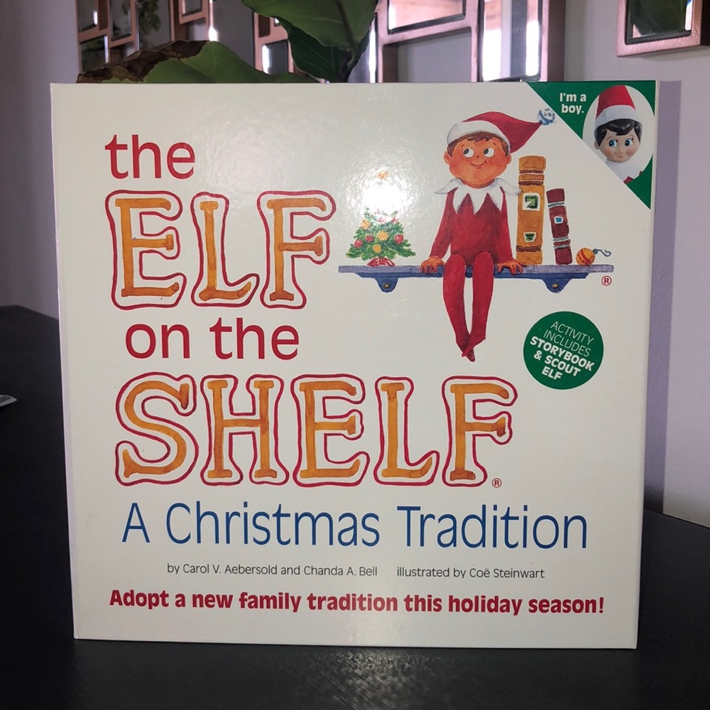 The elf on the shelf... the book with elf.